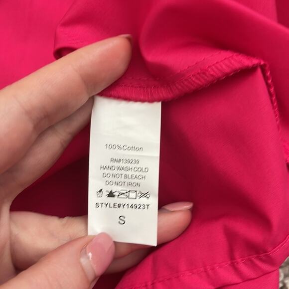 Pomander Place Pink Poplin Addie Blouse - Picture 9 of 9